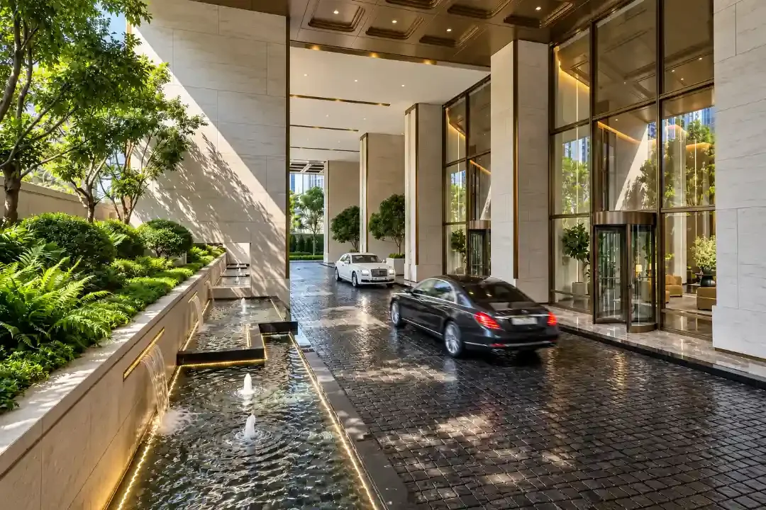 Embassy Citadel Worli grand entrance and drop-off